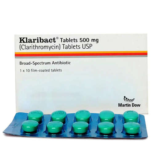 Picture of Klaribact 500mg Tab 1x10s